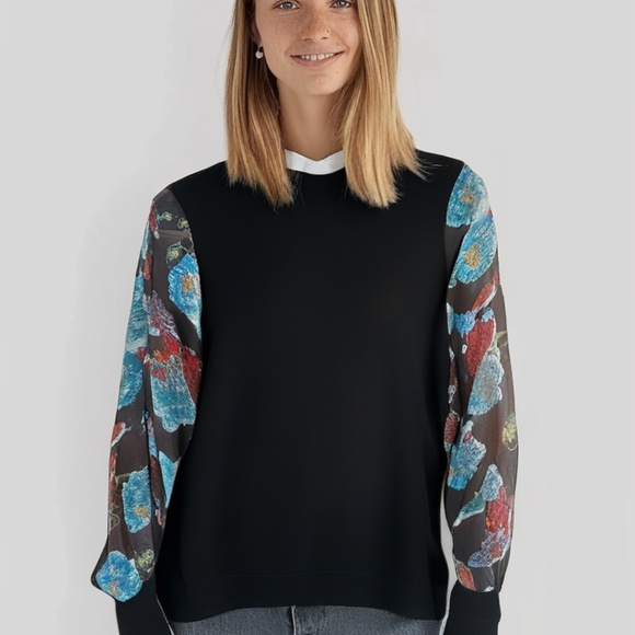 Siani Milano ruffled sleeves sweater - Picture 2 of 7